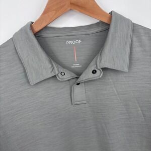 Proof 72-Hour Merino Polo Shirt Mens XL Gray Performance Stretch Wool Huckberry